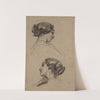 Etude de deux têtes de femme by Louis Devedeux