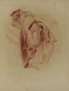 Etude de draperie vêtement posé sur un siège (1918)