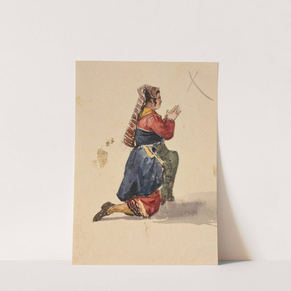 Étude de femme agenouillée by Jacques-Raymond Brascassat