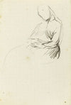 Etude de femme assise de face
