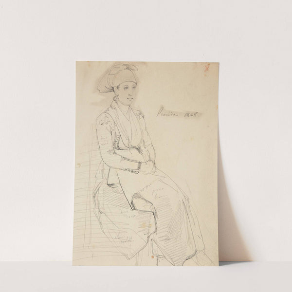 Étude de femme assise by Jacques-Raymond Brascassat