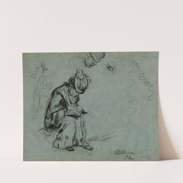 Etude de femme assise lisan by Armand Guillaumin