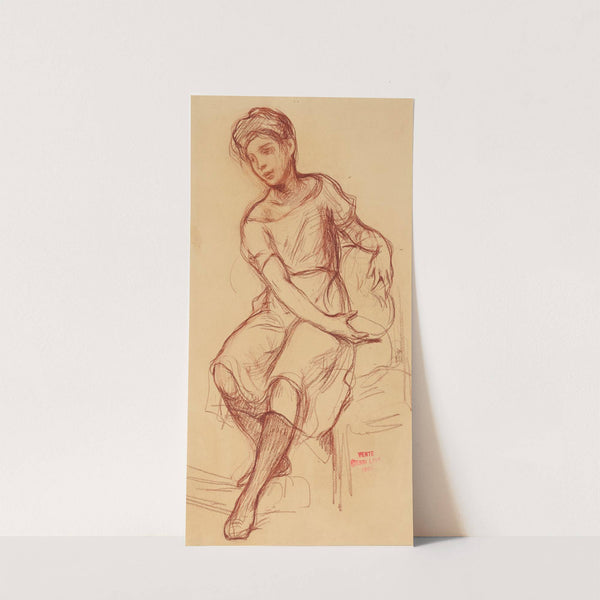 Etude de femme assise sur une chaise by Henri Leopold Lévy