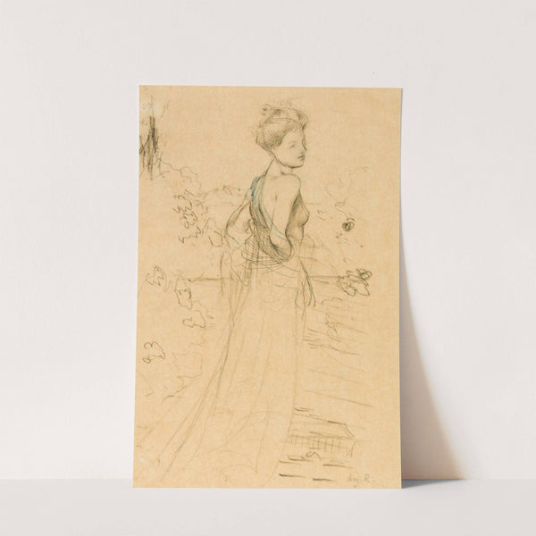 Etude de femme de trois-quart dos, Avril by Ary Ernest Renan