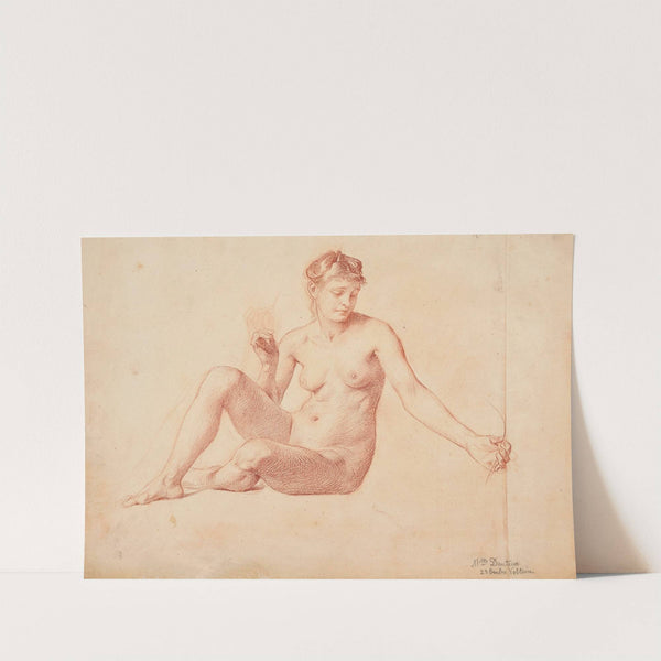 Etude de femme nue assise by François Emile Ehrmann