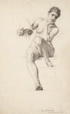 Etude de femme nue assise, la tête appuyée