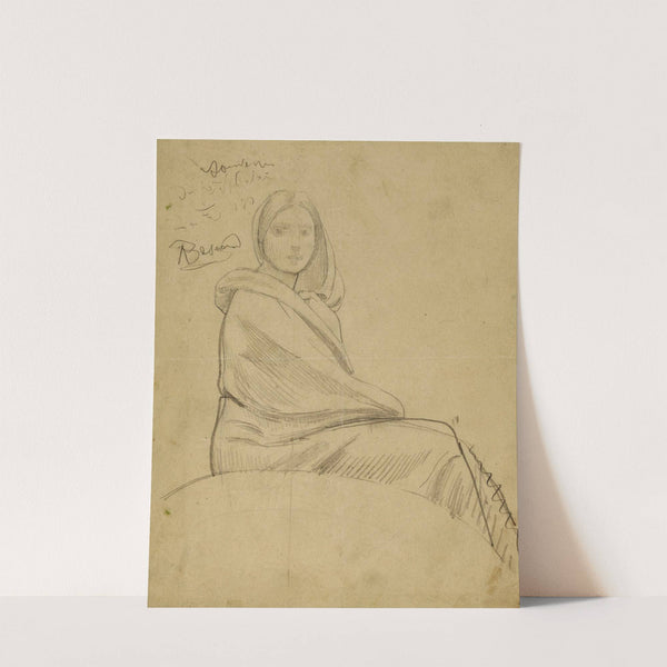 Etude de femme pour ‘La Pensée’, plafond du vestibule du Petit Palais (1907) by Albert Besnard