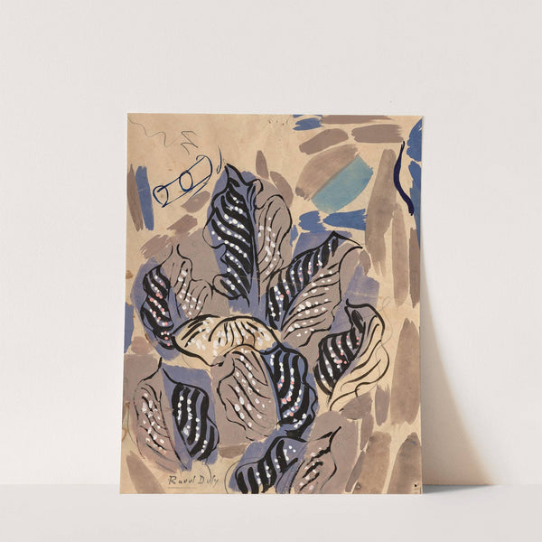 Etude de feuilles en noir, rose et mastic by Raoul Dufy