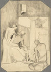 Etude de personnages, scène d’intérieur