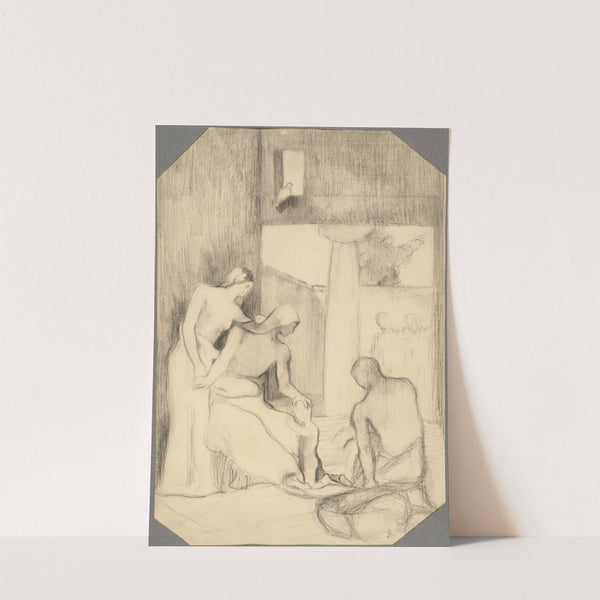 Etude de personnages, scène d’intérieur by Ary Ernest Renan