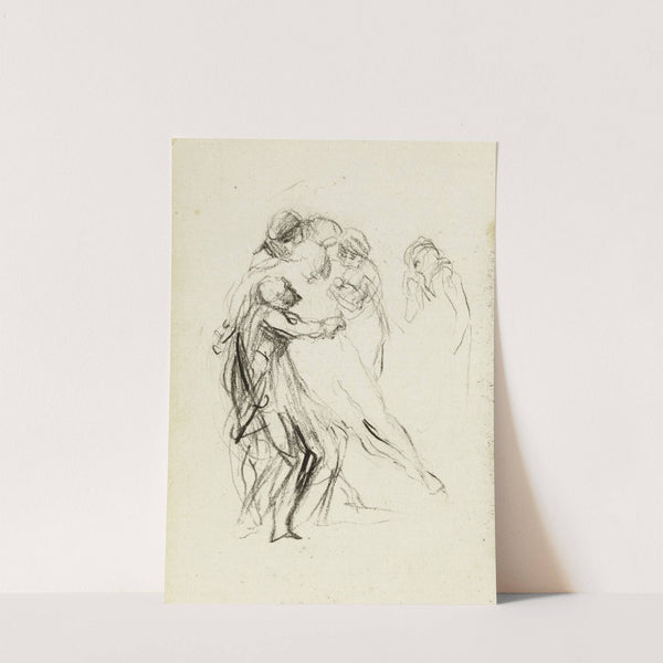 Etude de plusieurs hommes formant une ronde by Jean-Baptiste Carpeaux