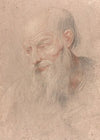 Etude de tête d’homme barbu