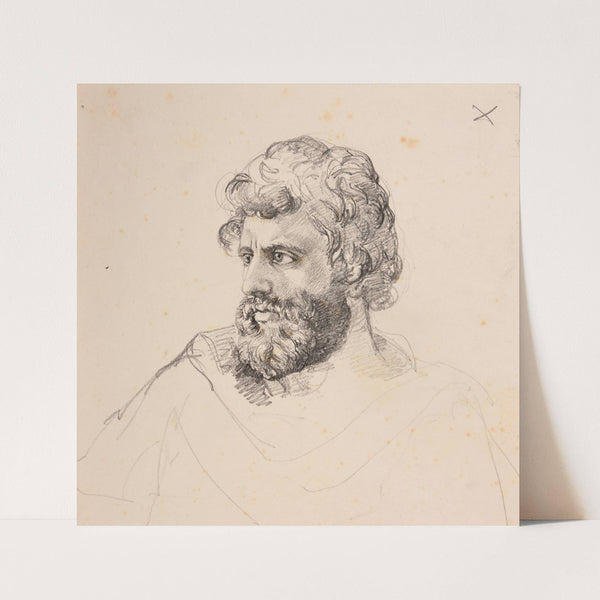 Ãtude de tête d’homme by Jacques-Raymond Brascassat