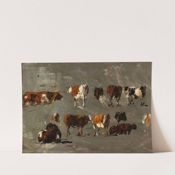 Étude de vaches (circa 1881-1888) by Eugène Boudin