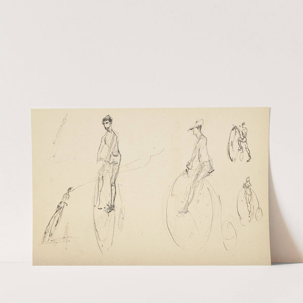 Étude de vélocipédistes by Henri de Toulouse-Lautrec