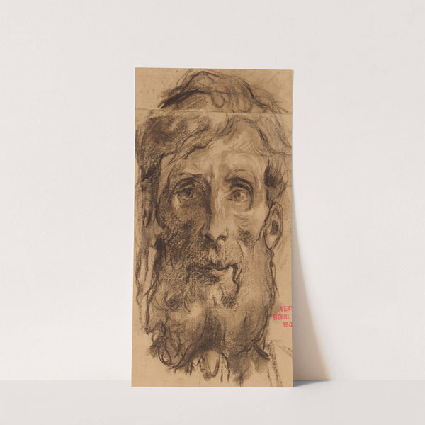 Etude de visage d'homme by Henri Leopold Lévy