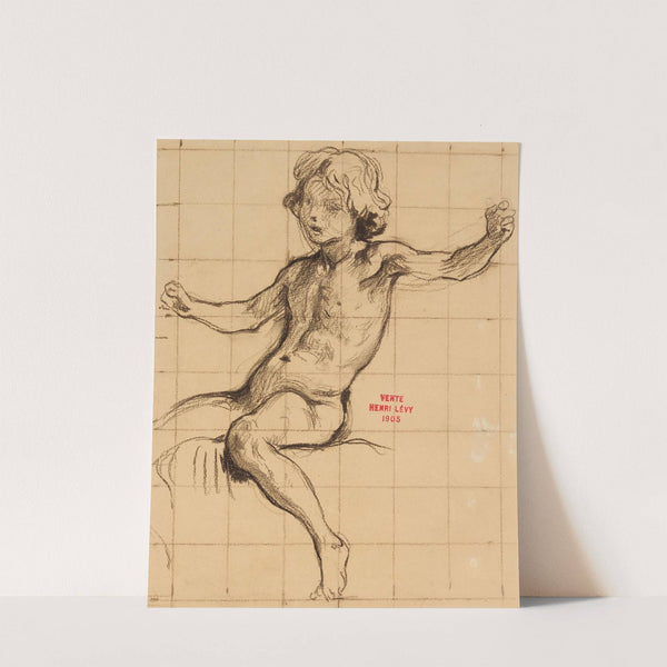 Etude d'enfant assis by Henri Leopold Lévy