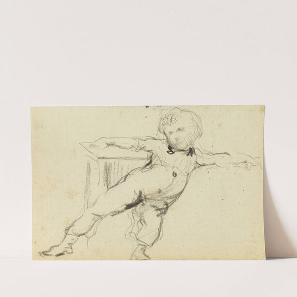 Etude d'enfant debout de face, les jambes et les bras écartés by Jean-Baptiste Carpeaux