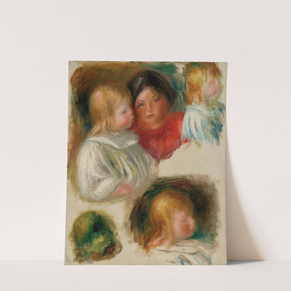 Etude d'enfants et jeune femme by Pierre-Auguste Renoir