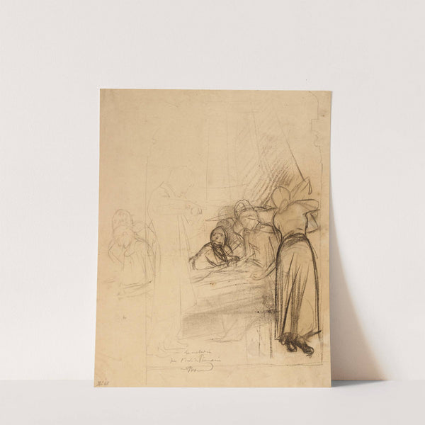 Etude d’ensemble pour la ‘Maladie’ (Ecole de pharmacie) (1883) by Albert Besnard