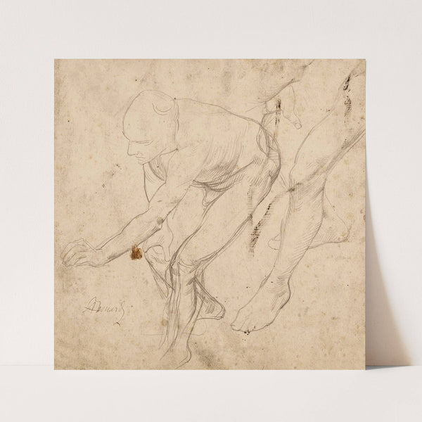 Etude d’homme pour le plafond des Sciences de l’Hôtel de Ville de Paris, n°48 (1906) by Albert Besnard