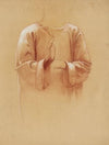 Etude d’un buste d’homme portant une chasuble (1918)
