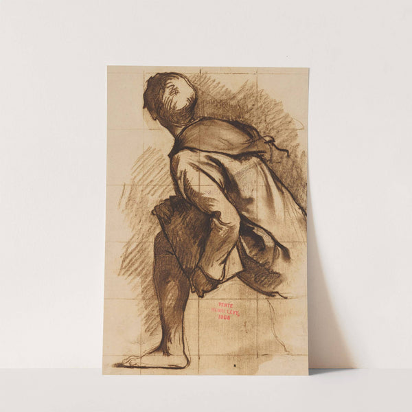 Etude d'un moine de dos by Henri Leopold Lévy