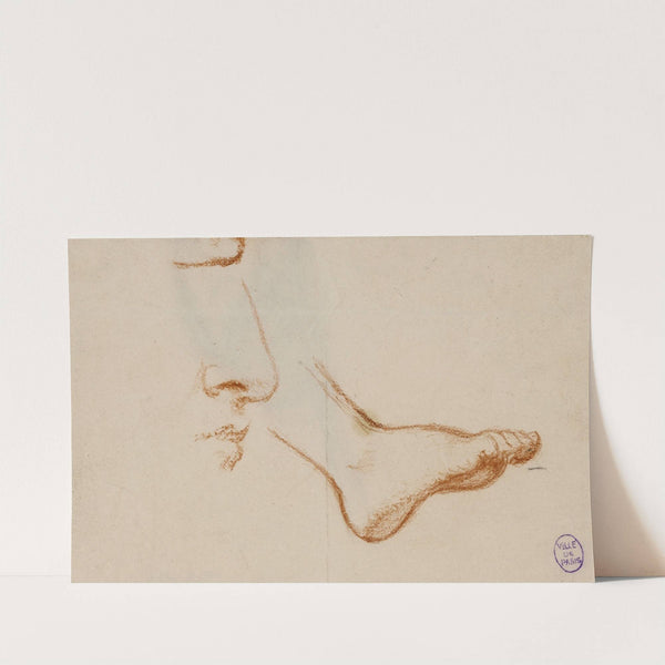 Etude d'un pied droit, et du profil d'un nez et d'une bouche by Narcisse-Virgile Diaz de La Peña