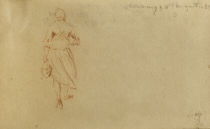 Etude d’une femme de dos marchant