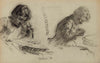 Etude d’une femme lisant et d’une femme cousant (1888)