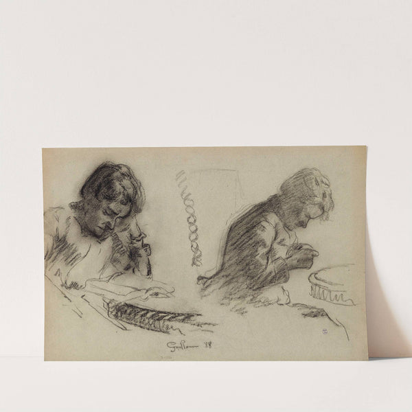 Etude d’une femme lisant et d’une femme cousant (1888) by Armand Guillaumin