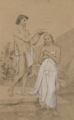 Etude pour le décor de l’église Saint-Jean-Baptiste de Belleville Le Baptême du Christ