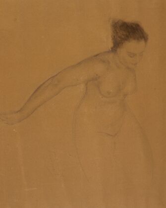 Etude pour ‘Le sommeil fleuri’; Femme nue couchée