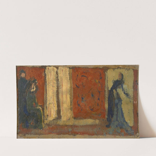 Étude pour l’un des dessus-de-porte de Monsieur et Madame Paul Desmarais, L’Atelier de couture (1892) by Édouard Vuillard