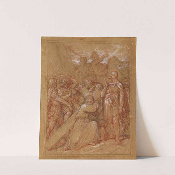 Etude pour un chemin de croix; Jésus tombe pour la troisième fois by Jean-François Brémond