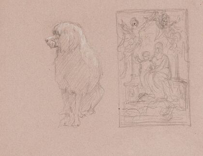 Etude pour un chien et pour une vierge à l’enfant