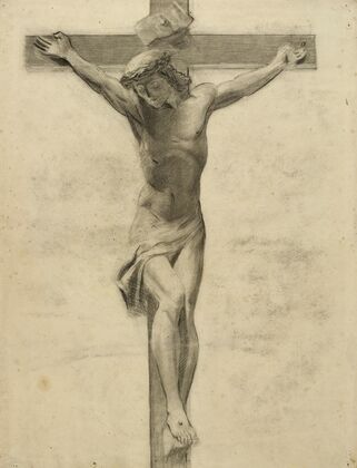 Etude pour un crucifix de bois sculpté Christ en croix (1938)