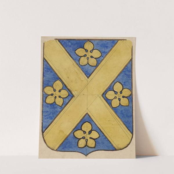 Etude pour un vitrail à motif héraldique ; écusson II by Prosper Lafaye