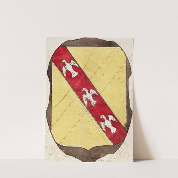 Etude pour un vitrail à motif héraldique ; écusson III by Prosper Lafaye