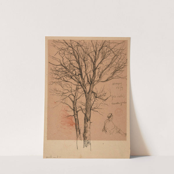 Études d'arbres, de personnage et de mouton by Jacques-Raymond Brascassat