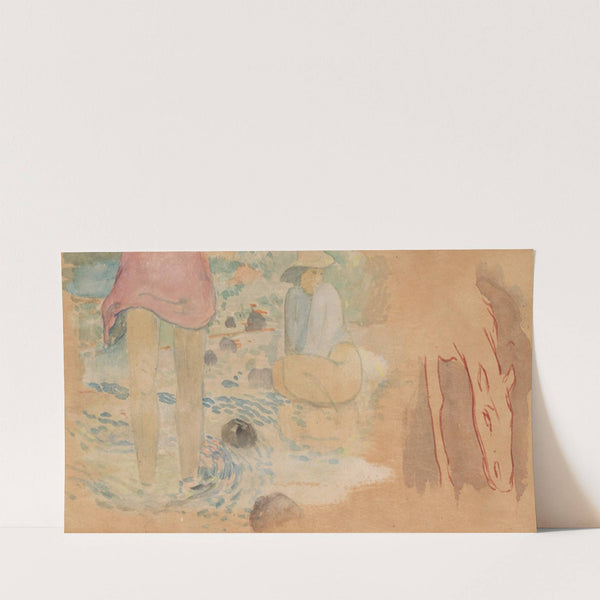 Études de femmes et cheval by Paul Gauguin