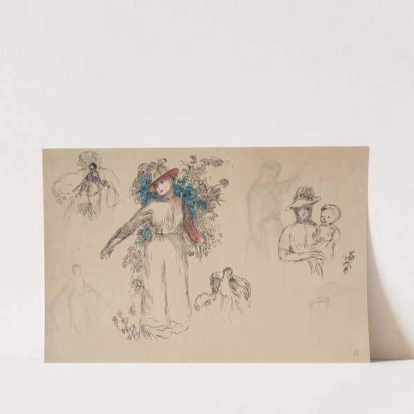 Etudes; Femme au jardin by Pierre-Auguste Renoir