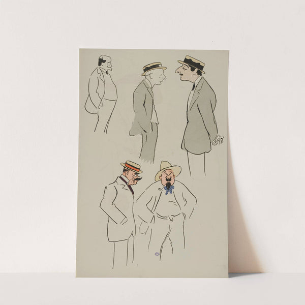 Eugène Letellier, M Fordyce, Henri Letellier, Lysée Denaint, Jacques Dhur (1912) by Georges Goursat (Sem)
