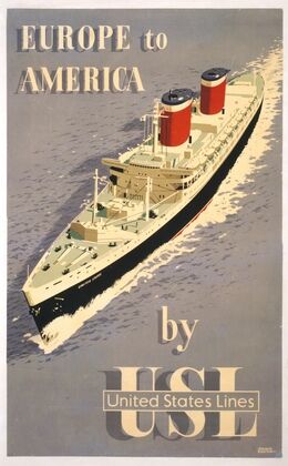 Europe to America … by United States Lines