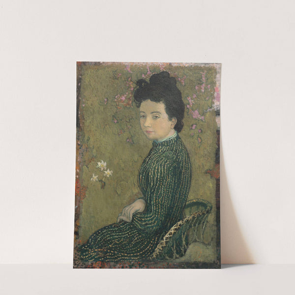 Eva Meurier in a Green Dress (1891) by Maurice Denis