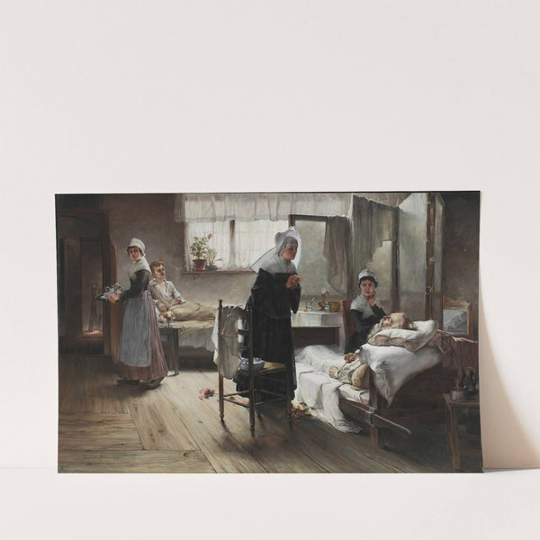 Evangeline Discovering her Affianced in the Hospital by Samuel G. Richards