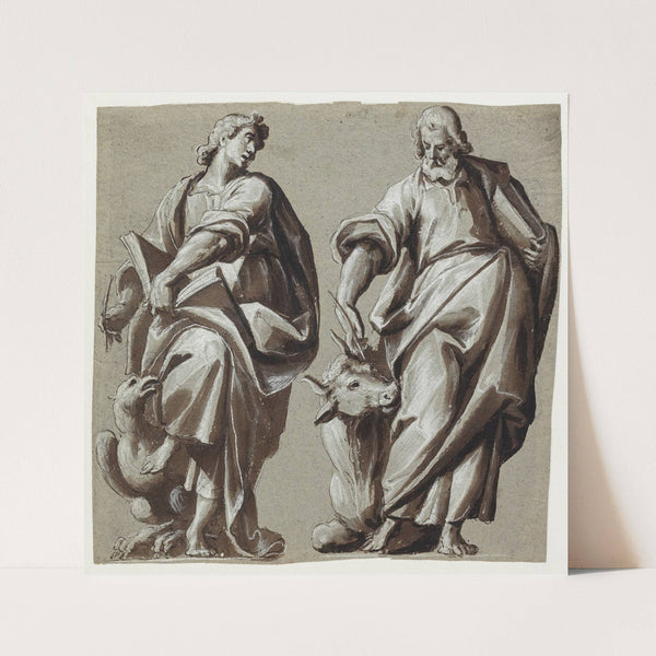 Evangelisterne Johannes og Lukas by Giovanni Mauro della Rovere