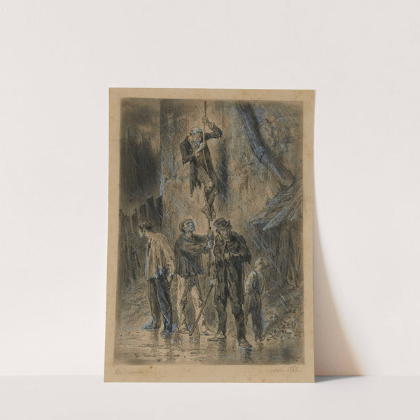 Évasion de Thénardier Les péripéties de l’évasion (1865) by Alphonse Marie De Neuville