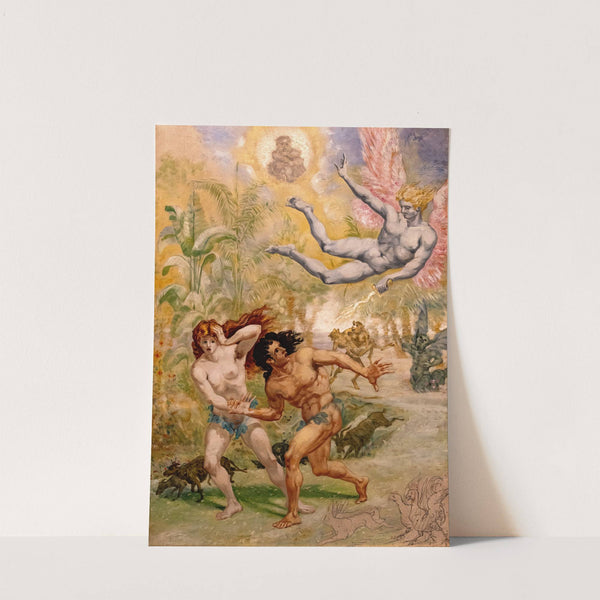 Eve and Adam expelled from Paradise by Jean-Baptiste Cariven