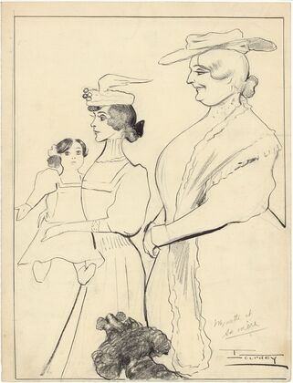 Eve Lavallière et Marie Magnier dans ‘Miquette et sa mère’ de Robert de Flers, Gaston Arman de Caillavet (1906)